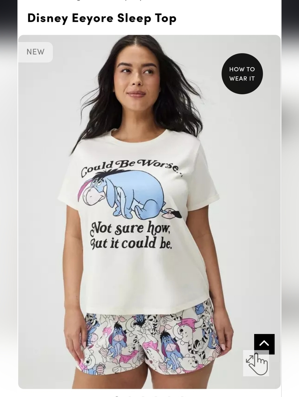 torrid Cream Disney Eeyore Graphic Sleep Tee